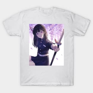 School Girl Swordswoman Kanao T-Shirt